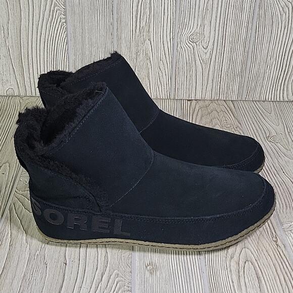 Sorel Nakiska Black Suede Ankle Bootie Womens Size 10 NEW - Picture 3 of 13
